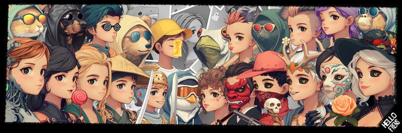 Hello Frens banner