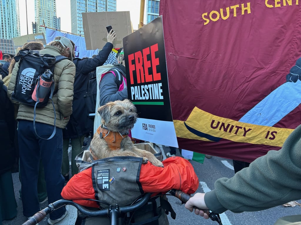Maude at the march