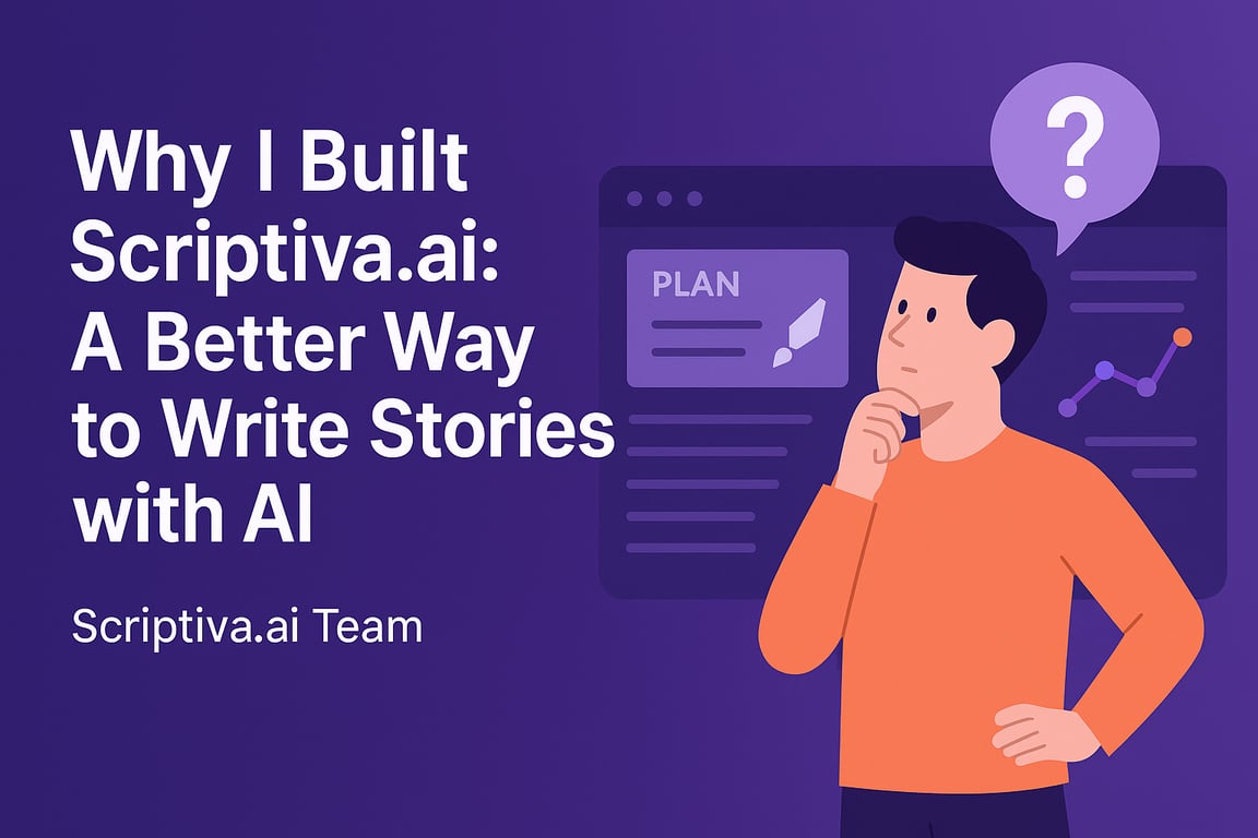 Why I Built Scriptiva.ai: A Better Way to Write Stories with AI
