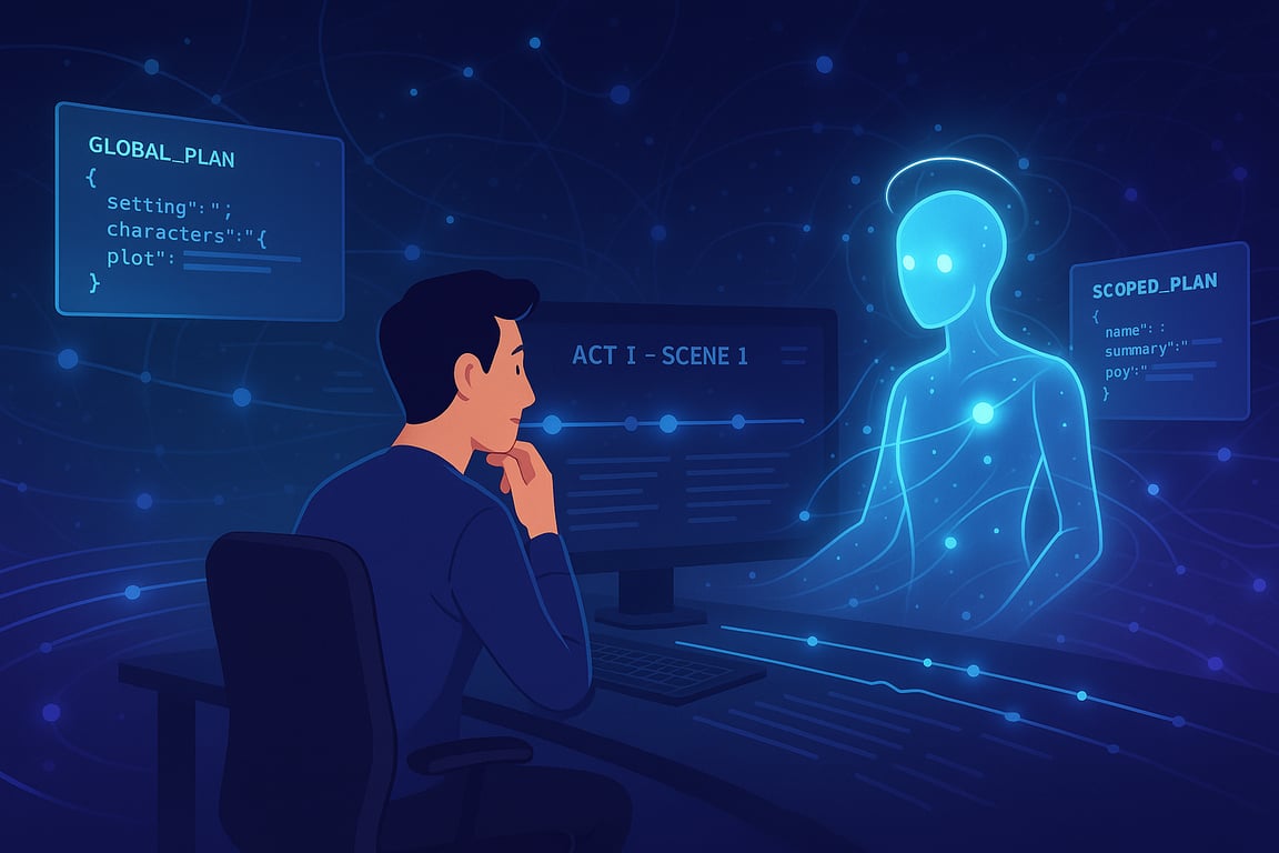 How to Guide AI Story Generation with Scoped and Global Planning