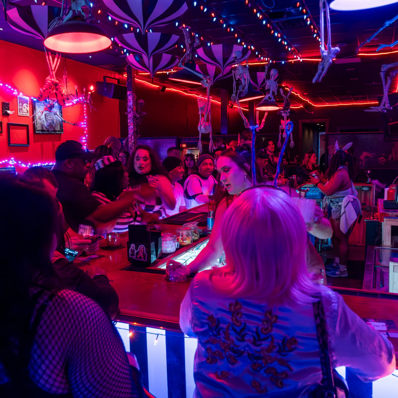 Costume crowd at the crawl