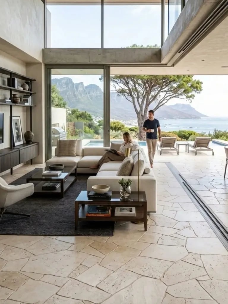 travertine crazy paving