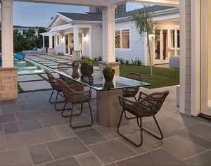 Image of bluestone pavers in French pattern seen here in Melbourne