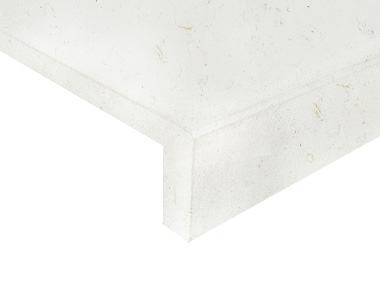 image of white limestone pool coping tiles