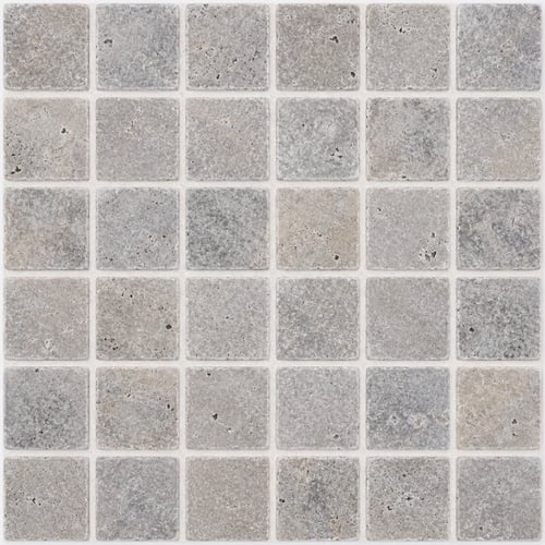 silver travertine cobblestones