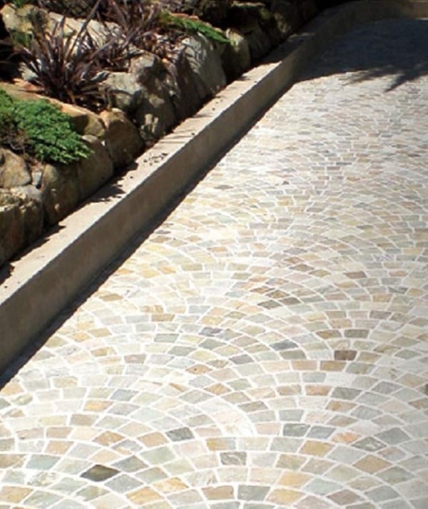 white cobbles melbourne cobblestones driveway tiles