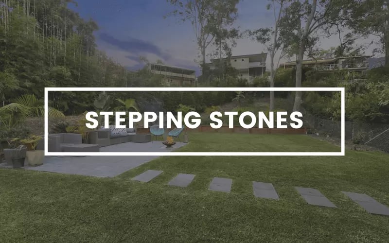 Stepping stones banner for mobile.