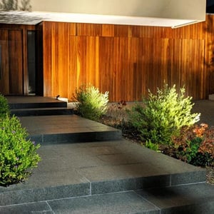 A picture of Black Granite pavers in Melbourne.
