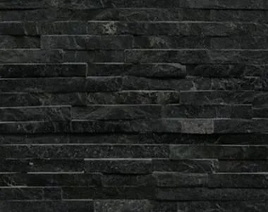 Ebony stack stone wall cladding panels