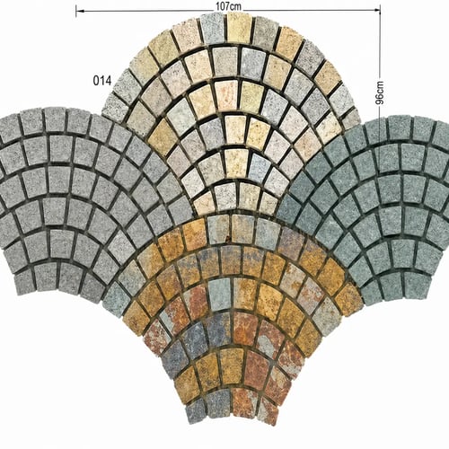 Fan Cobblestones on Mesh Sheets