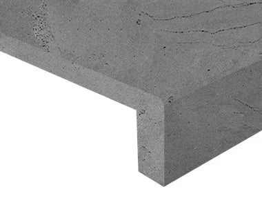 Image of bluestone pool coping in drop face