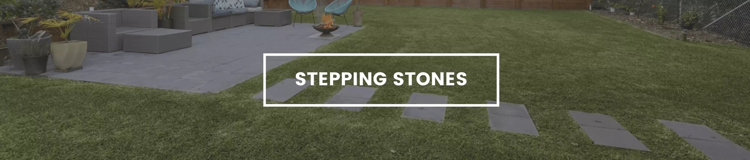 Stepping stones banner for desktop.