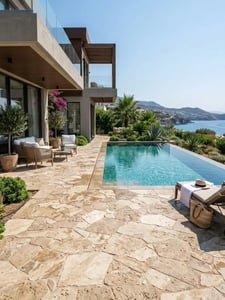 travertine crazy paving