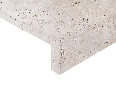 Travertine drop face pool coping melbourne