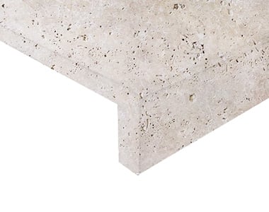 Ivory Travertine Drop Face Pool Coping