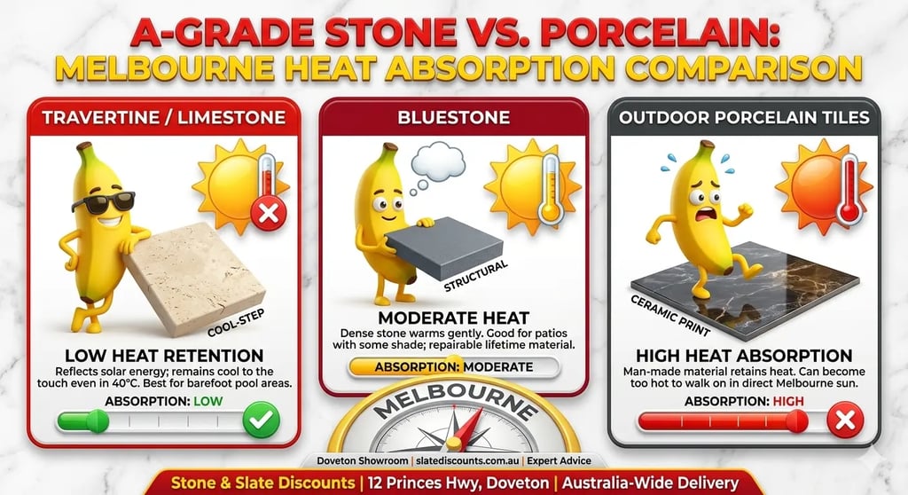 Outdoor Tiles Heat Absorption Comparison Melbourne