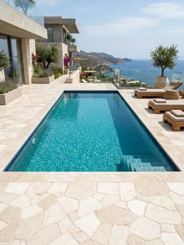 travertine crazy paving