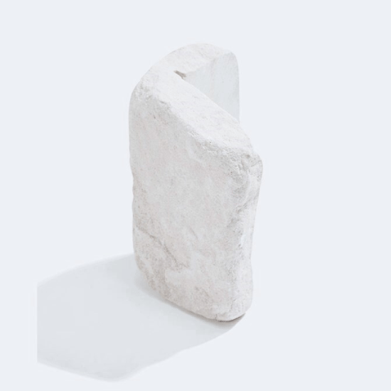 white stone cladding corner piece
