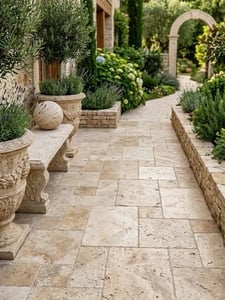 travertine outdoor tiles