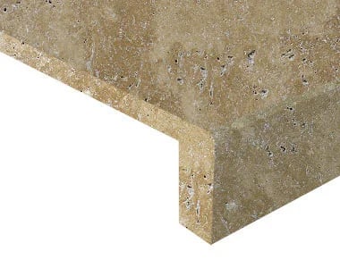 Noce Travertine Drop Face Pool Coping