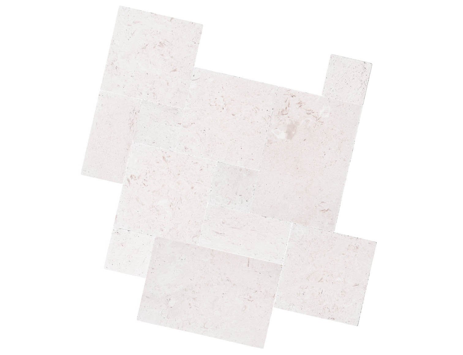 White Travertine French Pattern