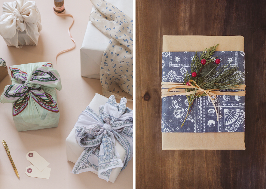 Gift Wrapping with Flowers - Very Pretty Eco-Friendly DIY