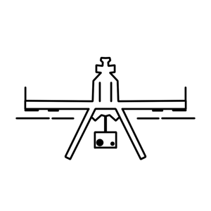 Schematisches Symbolbild einer Matrice Drohne von DJI