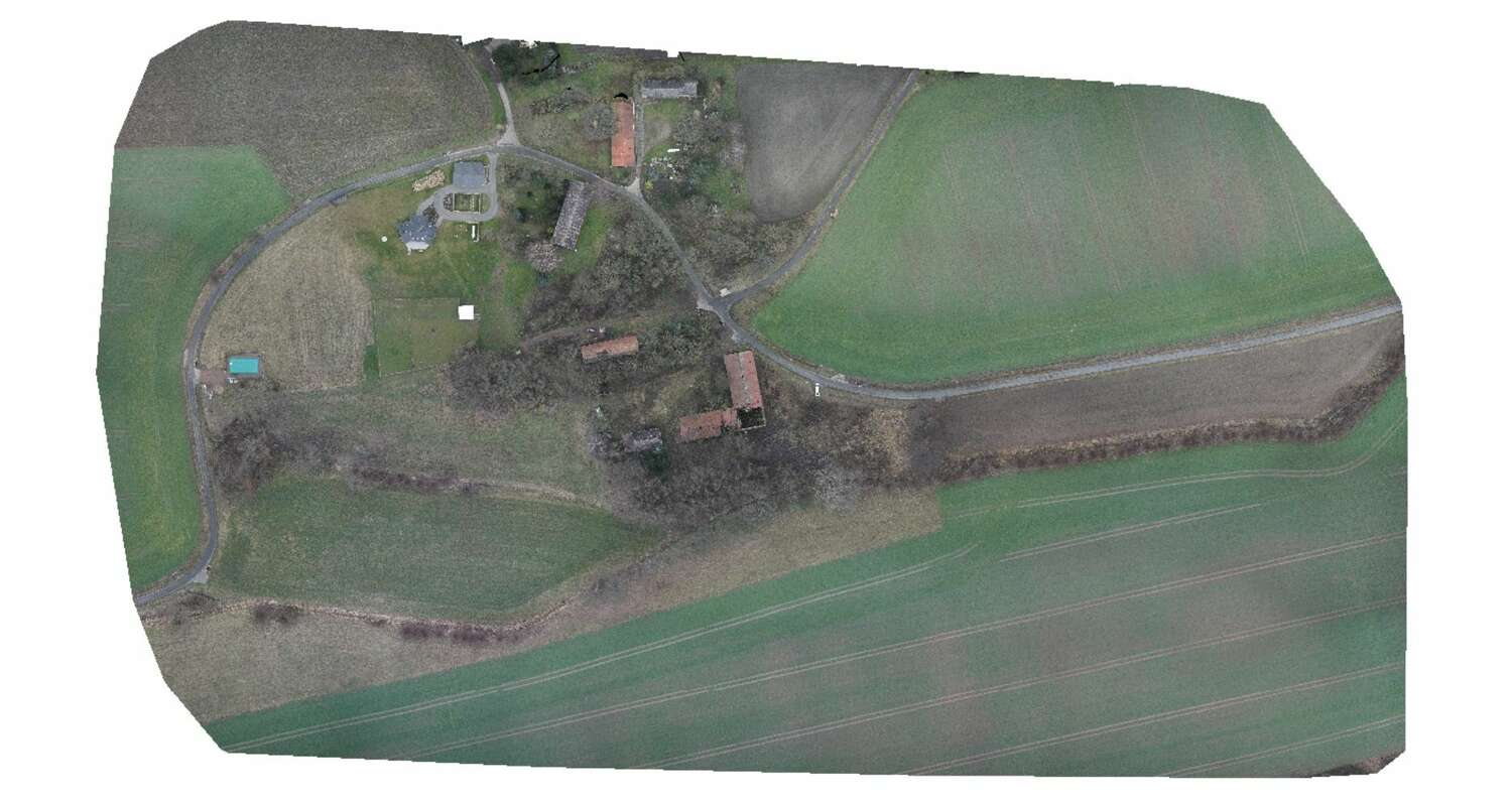 Orthofoto eines 10 ha Gebiets aus Drohnenaufnahmen (für Original-Auflösung bitte anfragen).