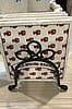 Lobster Pattern Marble Coaster Set With Wire Caddy