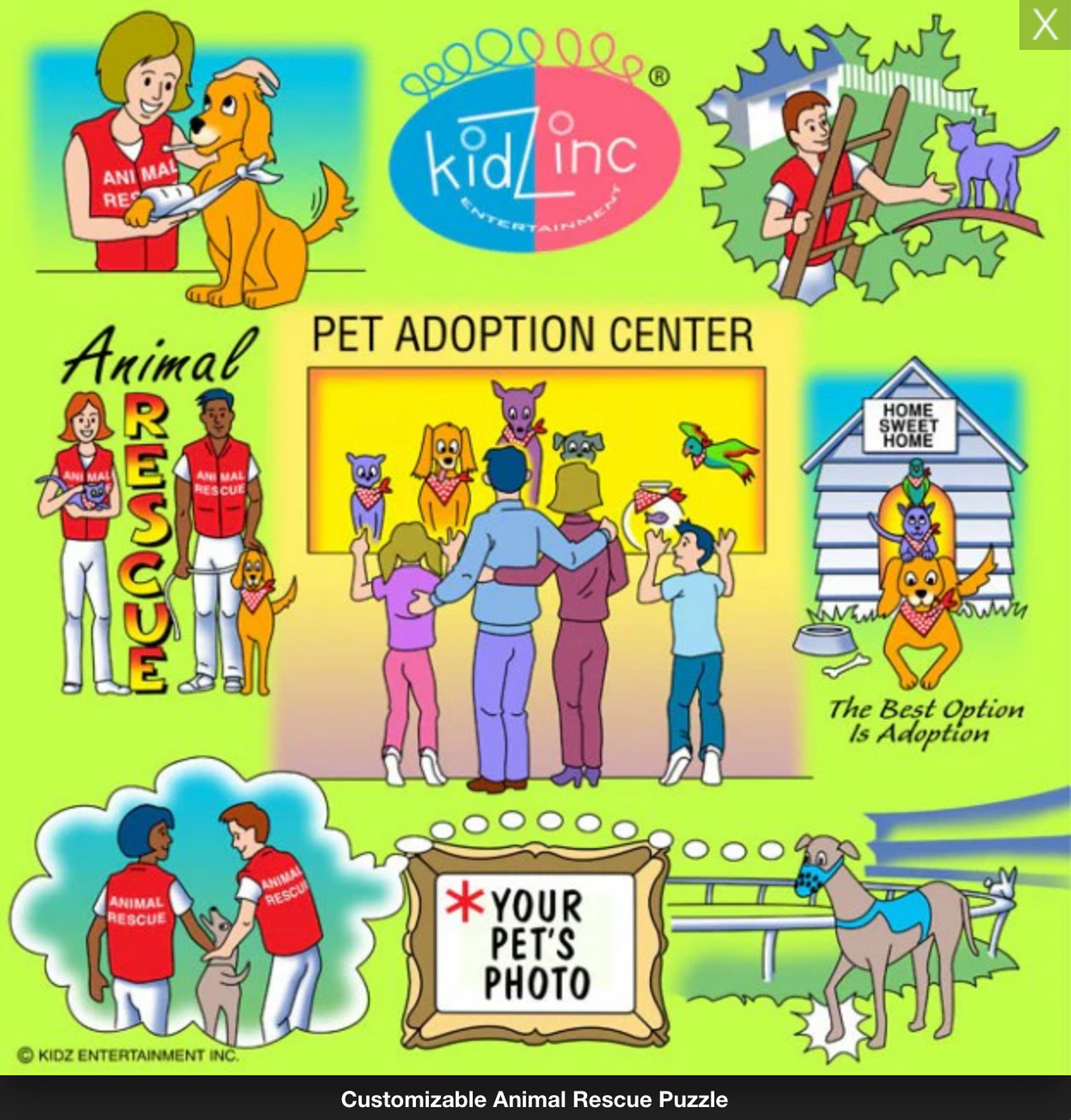 Customizable Animal Rescue Puzzle