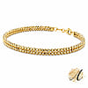 Double Diamond Cut Yellow Gold Bracelet