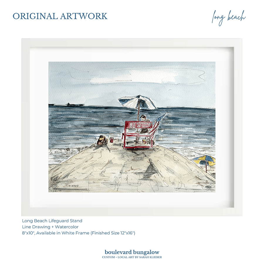 Long Beach Lifeguard Stand 8"x 10"