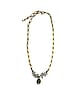 Labradorite & Rock Crystal Quartz Necklace - Goldtone