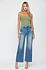 Washed High Rise Wide Leg Jeans