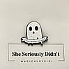 “Don’t Be Sad, Be Rad” Ghost Enamel Pin (Limited Edition)