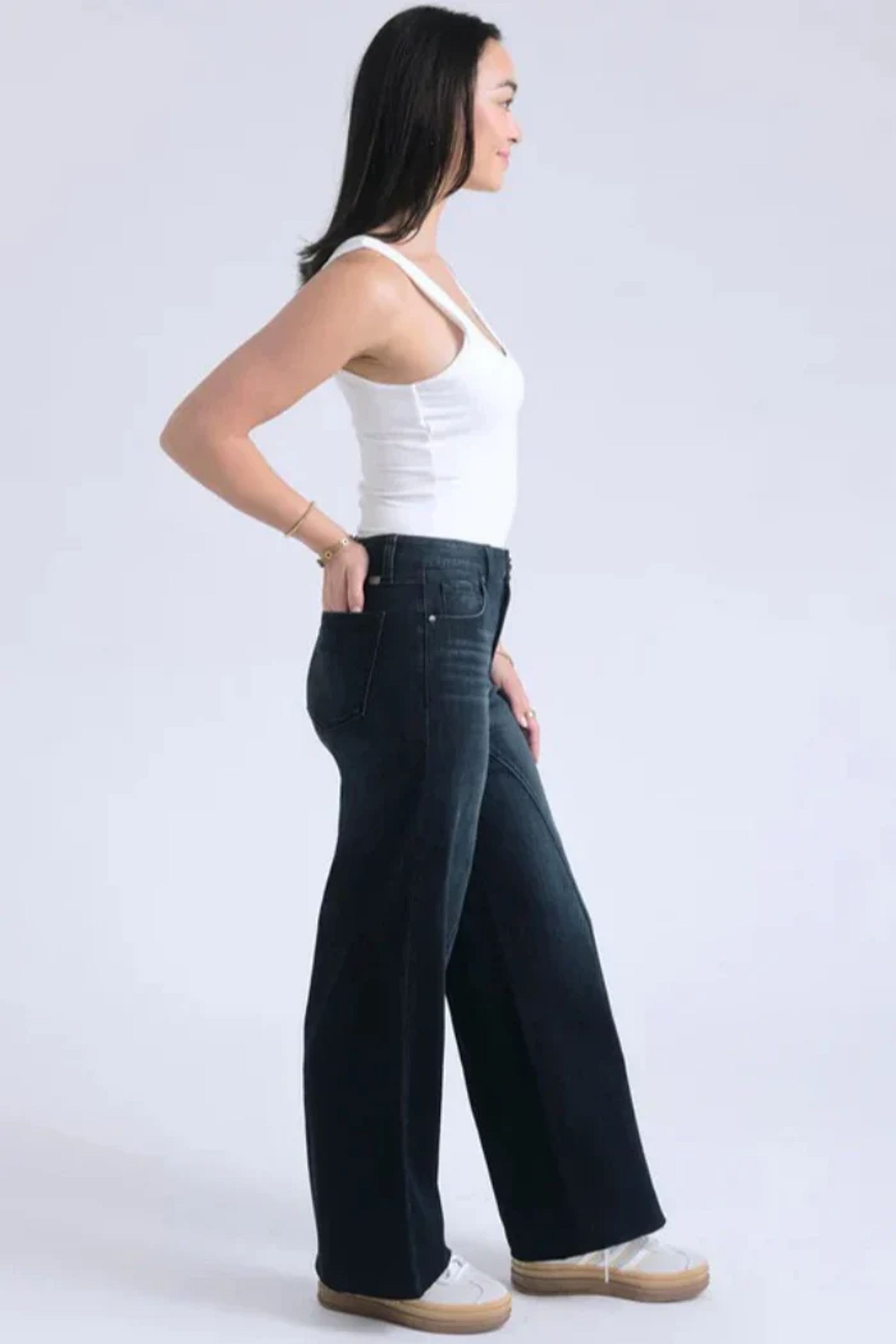 High Rise Wide Leg Jean