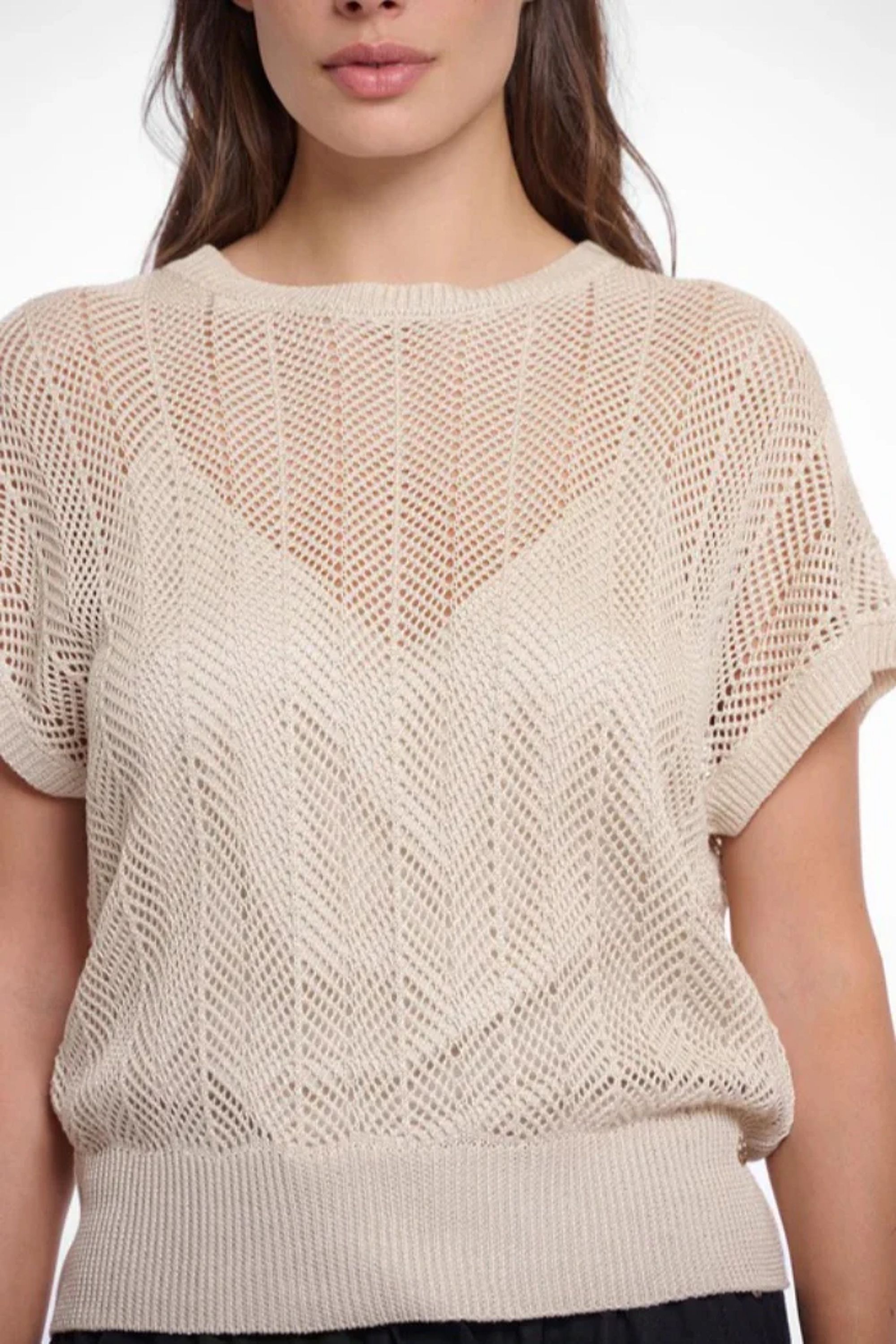 Birch Open Knit S/S Top