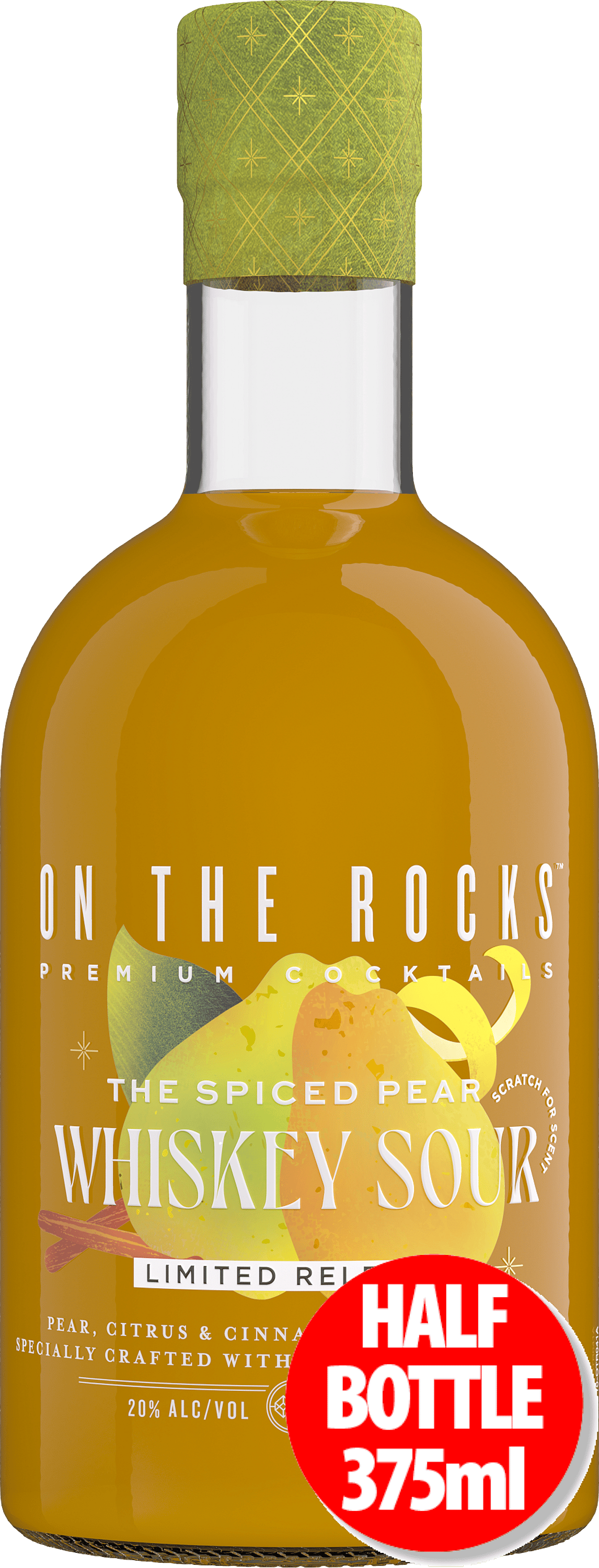 On The Rocks Spiced Pear Whiskey Sour 375ml