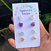 Small Stud Earring Pack - Amethyst, Rose Quartz, Citrine & Fluorite