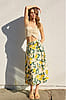Dress Forum Vintage Lemonade Buckled A-Line Midi Skirt