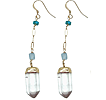 Quartz Drop Gem Earrings
