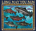 Ray Troll Long May You Run T-shirt, Adult Large
