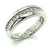 Men's 14k White Gold Diamond Wedding Band