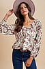 Blushed Meadows Ruffle Blouse