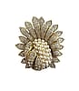 Vintage Jomaz Pearl & Pave Rhinestone Sunflower Pin