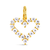 CZ Heart Charm - Gold