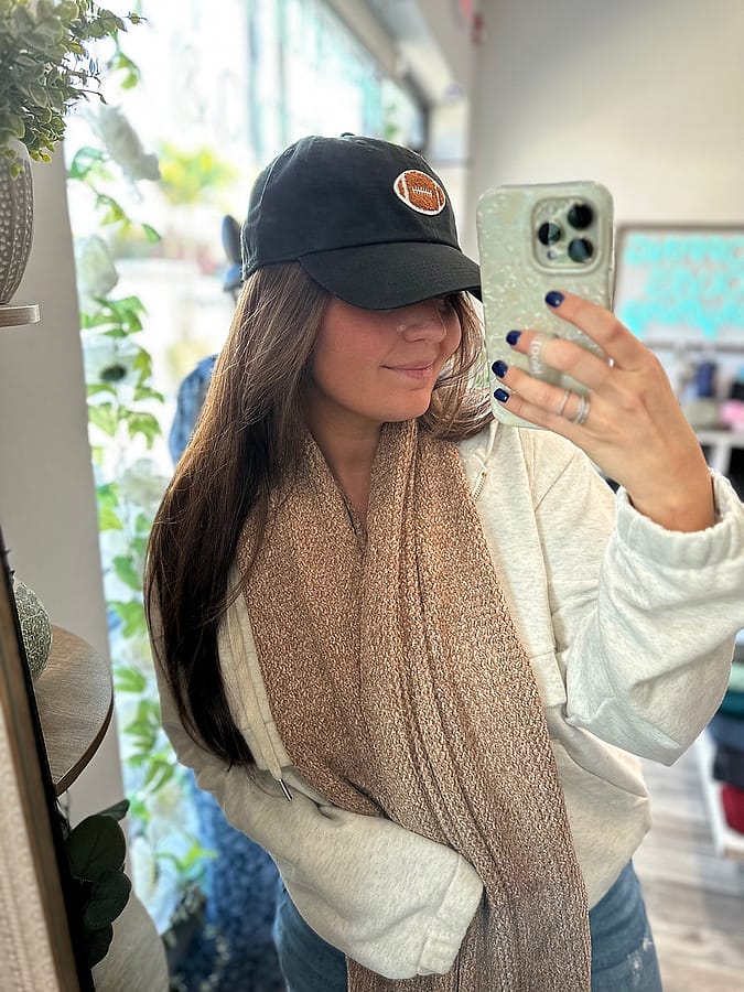 Chenille Football Patch Baseball Cap