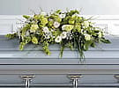 Green And White Casket Spray