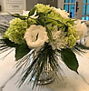 White and Green Holiday Arrangement