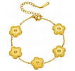 Kaitlin Gold Flower Clover Bracelet